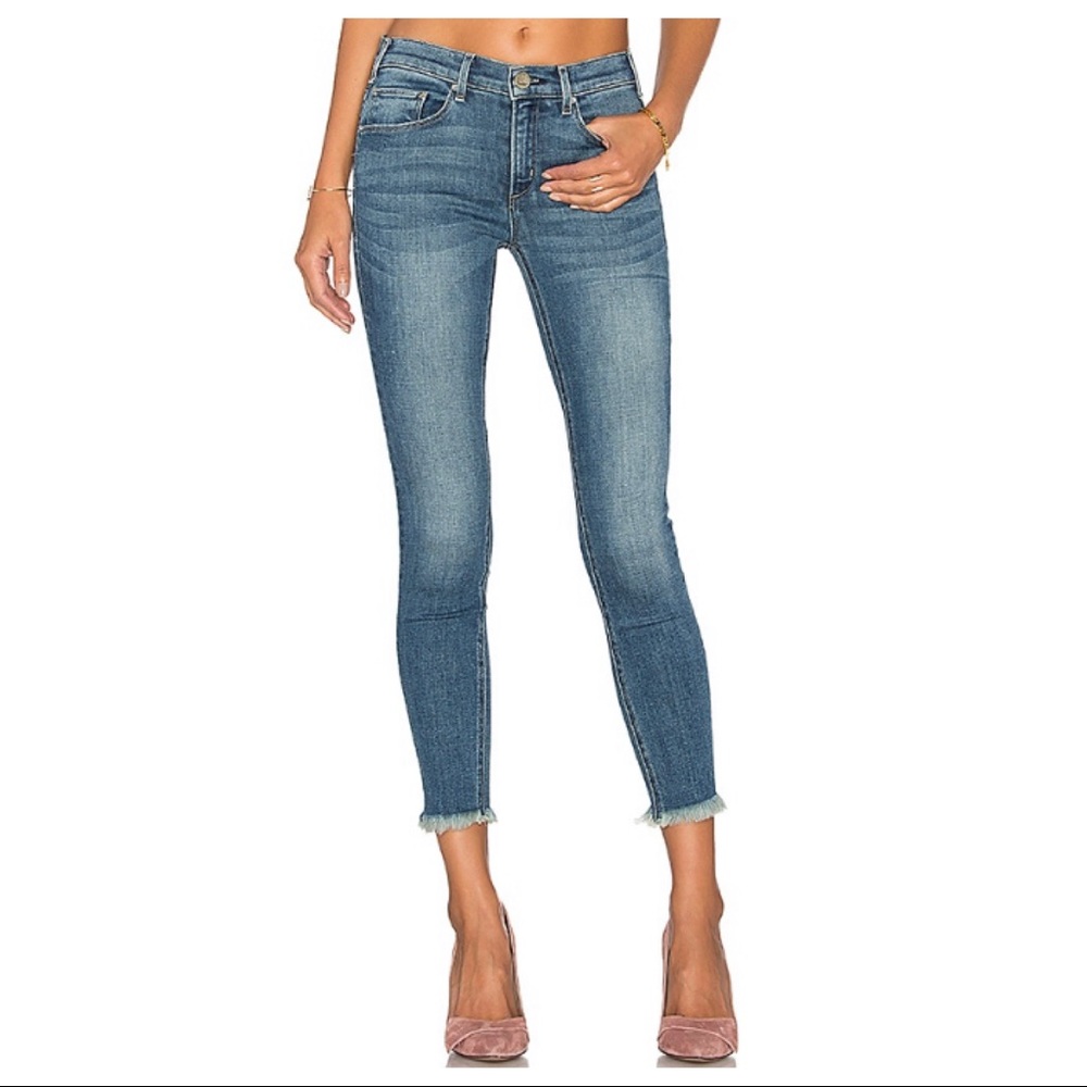 McGuire Newton Cropped Skinny Raw Hem Jeans